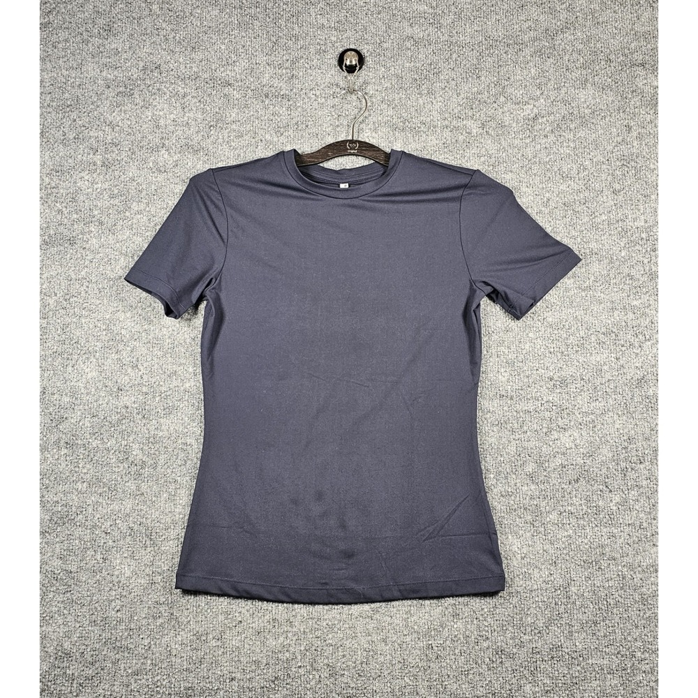 Ninepine Women's Soft Short Sleeve Fitted Tee Shirt Size Small Navy Blue